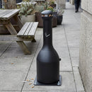 Heavy-gauge steel cigarette waste bin, 5000-butt capacity, black