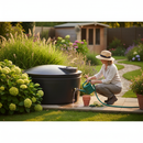 Dark Olive Green Premium Low-Level Non-Potable 3400 Litre Cylindrical Water Tank