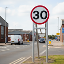 Light Gray 30mph Quick-Fit Sign Face Diagram 670 - High-Visibility Traffic Safety