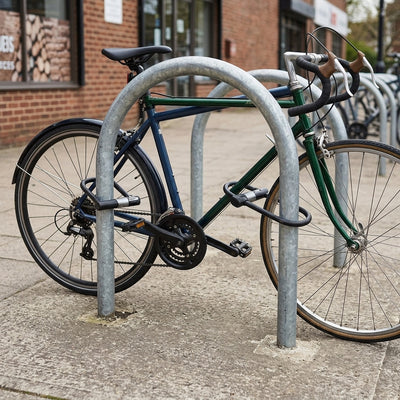 Trombone cycle stand galvanised steel