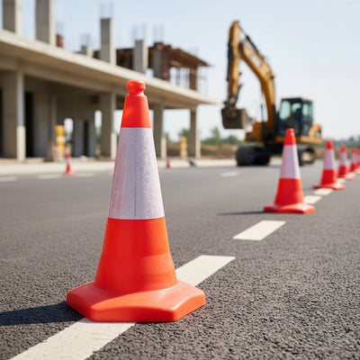 750mm Sand Weighted Traffic Cone | Heavy Duty Stability | High Wind Resistance