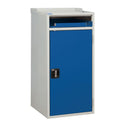 Dark Slate Blue Single Door Computer Workstation