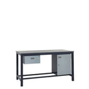 Dark Gray Express Heavy Duty Workbench Kits A - Single Drawer & Storage Cupboard - Light Grey Fronts