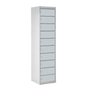 Light Gray Laptop & Tablet Storage Locker - 10 Compartments