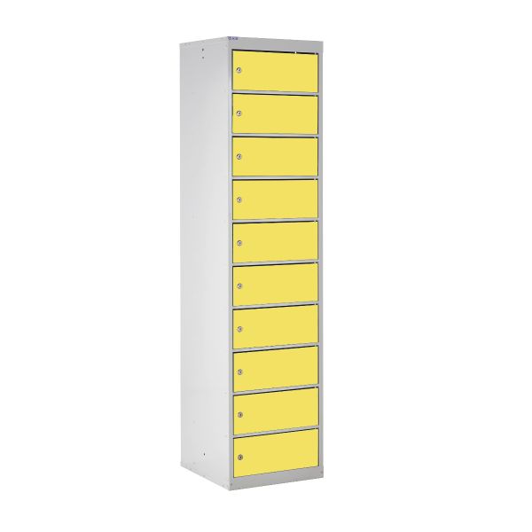 Light Goldenrod Laptop & Tablet Storage Locker - 10 Compartments