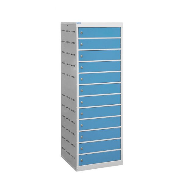 Cadet Blue Laptop & Tablet Charging Locker - 12 Compartments