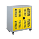 Gold Mobile Perforated Cupboard - 2 Shelves