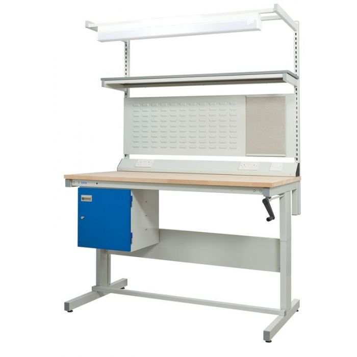 Gray Premium Height Adjustable Industrial Workbenches