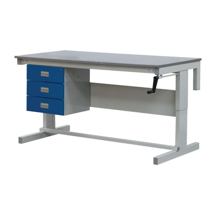 Light Slate Gray Premium Height Adjustable Industrial Workbenches