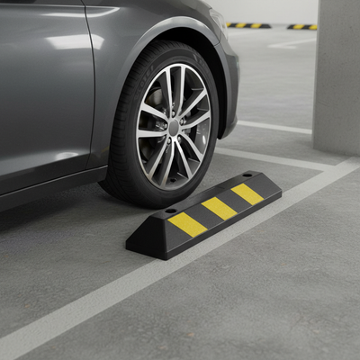 Rubber Parking Wheel Stops Multiple Sizes