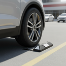 Heavy Duty Rubber Parking Stop Black White