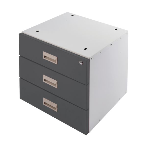 Light Gray Triple Drawer Workstation