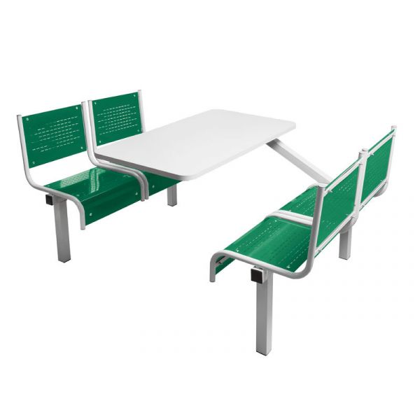 Sea Green Spectrum Canteen Furniture - 4 Seater