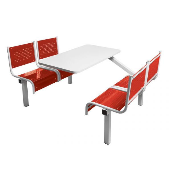 Brown Spectrum Canteen Furniture - 4 Seater