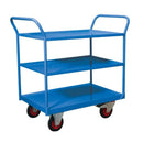 Steel Blue Shelf Truck
