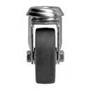 White Smoke 50mm Light Duty Swivel Castors With Grey Rubber Wheel - Bolt Hole M8 & M10