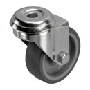 White Smoke 50mm Light Duty Swivel Castors With Grey Rubber Wheel - Bolt Hole M8 & M10