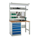 Gray 1500mm System Tek Workbenches - 900mm Cabinets
