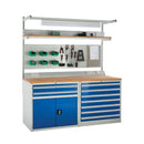 Gray 1500mm System Tek Workbenches - 2x 900mm Cabinets
