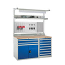 Gray 1500mm System Tek Workbenches Cabinets
