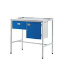Dark Cyan Team Leader Workstations - Single Drawer & Cupboard