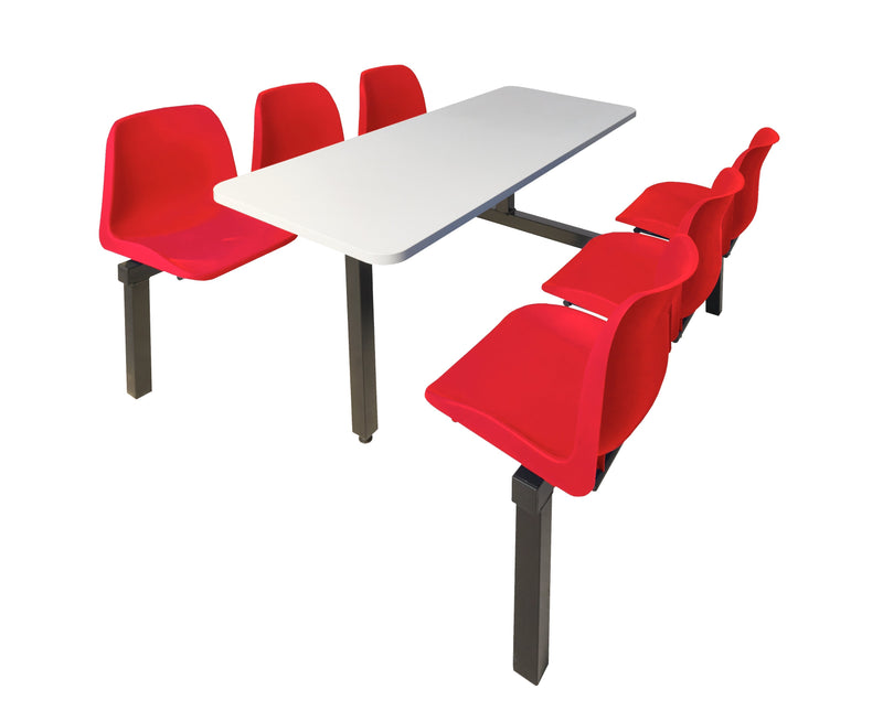 Firebrick Standard Canteen Furniture - 6 Seater