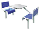 Light Gray Spectrum Canteen Furniture - 2 Seater