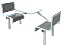 Dark Gray Spectrum Canteen Furniture - 2 Seater