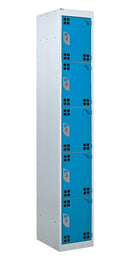 Dark Cyan Tool Charging Lockers - Perforated Door