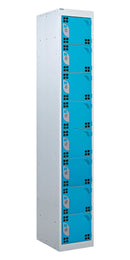 Gray Tool Charging Lockers - Perforated Door
