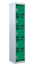Sea Green Tool Charging Lockers - Perforated Door