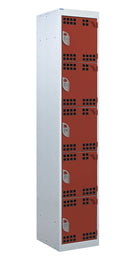 Light Gray Tool Charging Lockers - Perforated Door