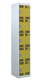 Light Gray Tool Charging Lockers - Perforated Door