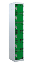 Forest Green Tool Charging Lockers - Perforated Door