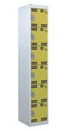 Gray Tool Charging Lockers - Perforated Door