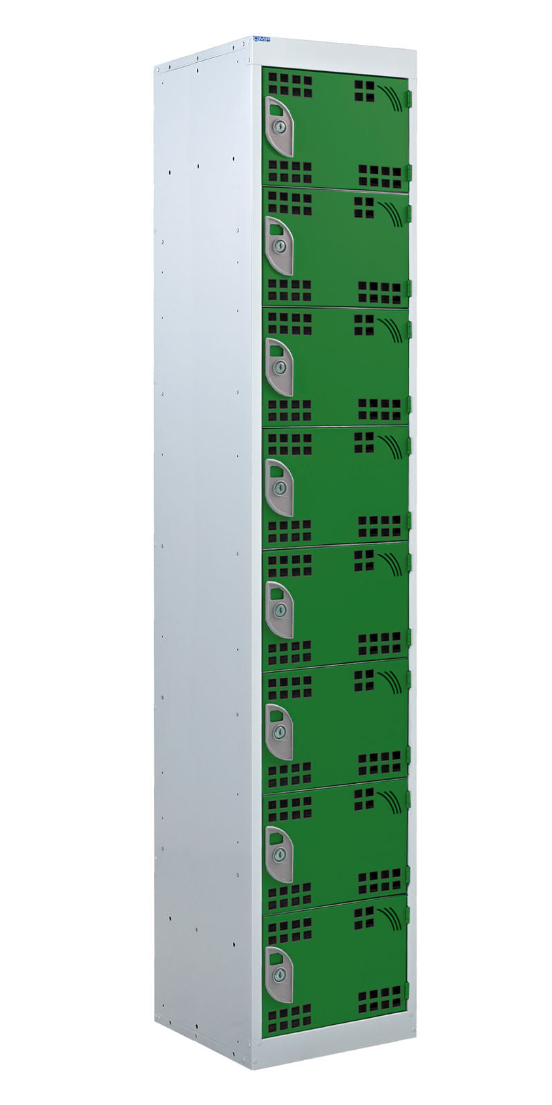 Forest Green Tool Charging Lockers - Perforated Door