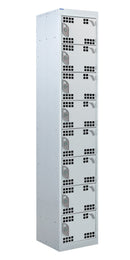 Light Gray Tool Charging Lockers - Perforated Door