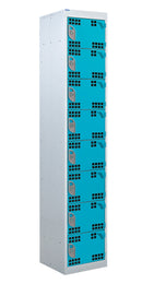 Light Sea Green Tool Charging Lockers - Perforated Door