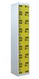 Light Gray Tool Charging Lockers - Perforated Door