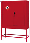 Firebrick Petroleum & Flammable Liquid Storage Cupboards - 2 Shelves