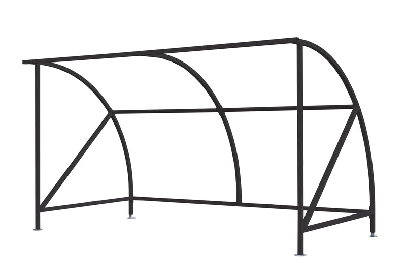 Dark Slate Gray Dudley Cycle Shelter with Perspex Panels