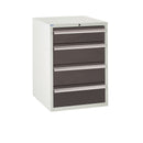 Light Gray 1200mm System Tek Workbenches - 2x 600mm Cabinet