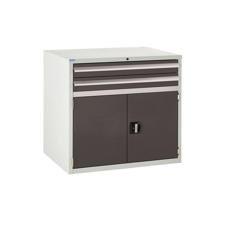 Light Gray System Tek Workbenches - 2x 900mm Cabinets