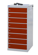 Saddle Brown Laptop & Tablet Charging Lockers - 8 Compartments