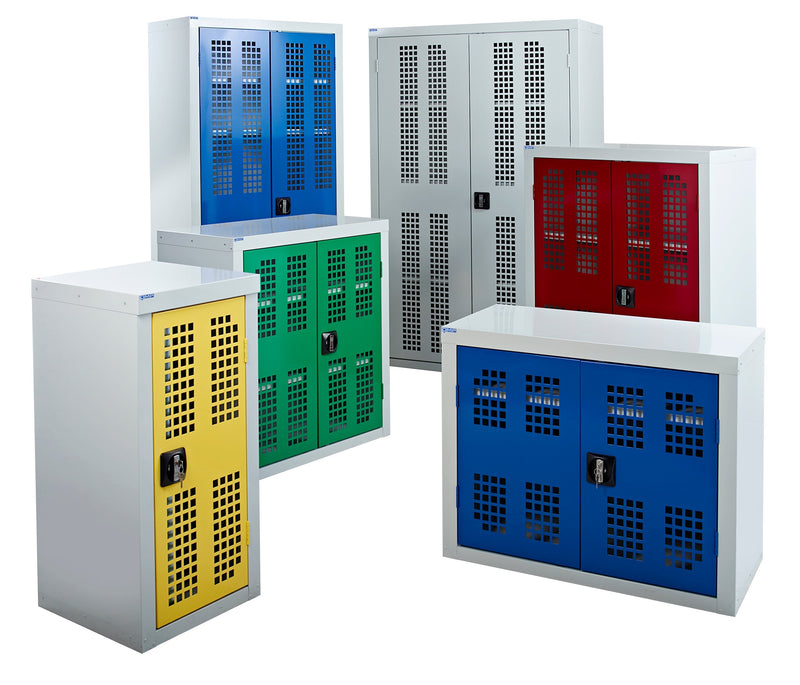 Gray Perforated Door Cupboards