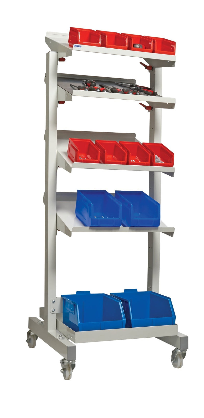 Dark Gray Tilting Shelf Trolleys