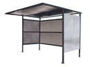 Dim Gray Traditional Cycle Shelter with Galvanised Panels