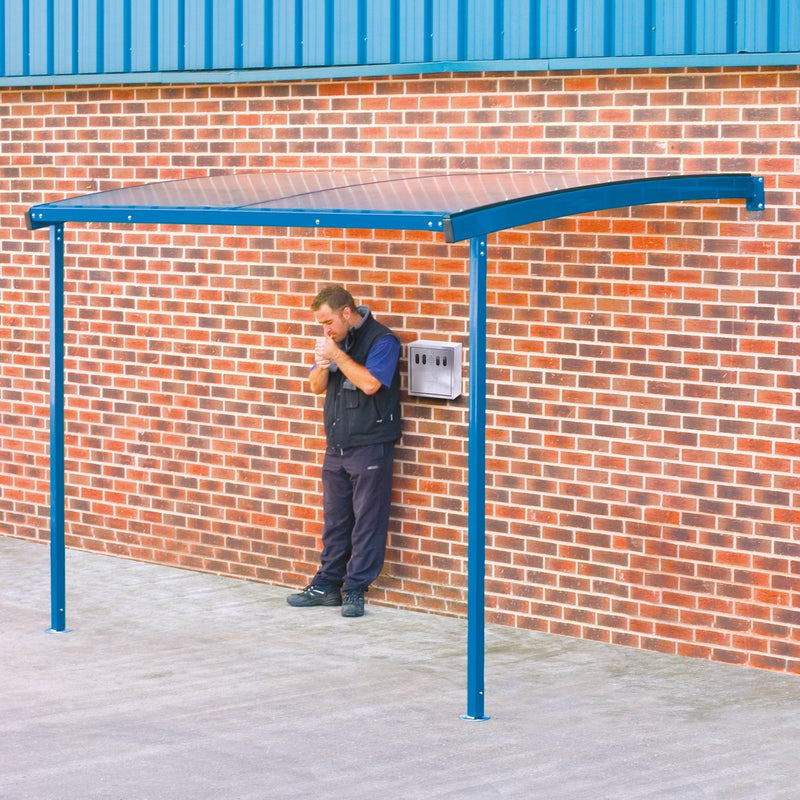 Light Gray Wall Mounted Smoking Shelter