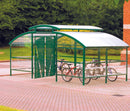 Light Pink Cycle Compound Shelter With Lockable Gate & Canopy