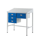 Gray Team Leader Workstations - Triple & Single Drawer